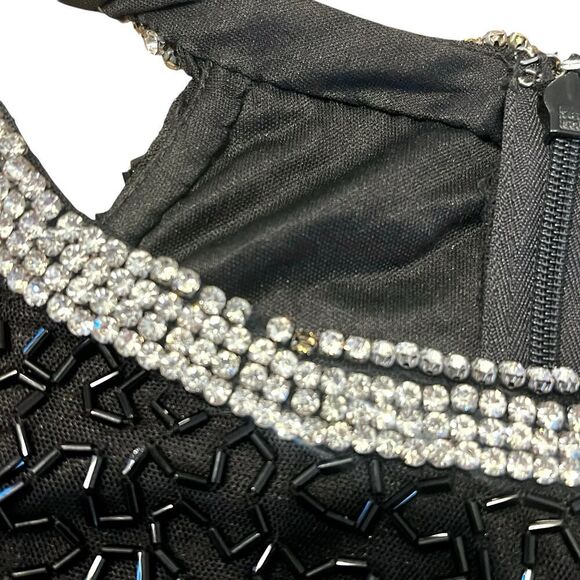 NWT Mac Duggal Beaded Sleeveless High Neck Column Gown w/Rhinestone Collar *READ - Picture 12 of 16